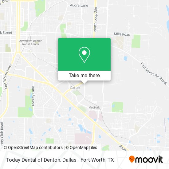 Mapa de Today Dental of Denton