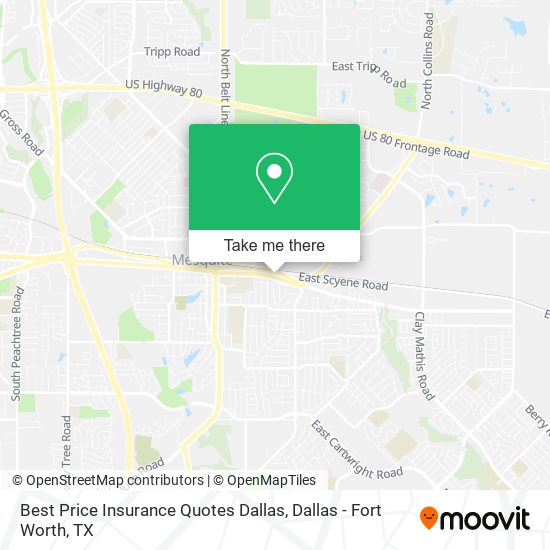 Mapa de Best Price Insurance Quotes Dallas