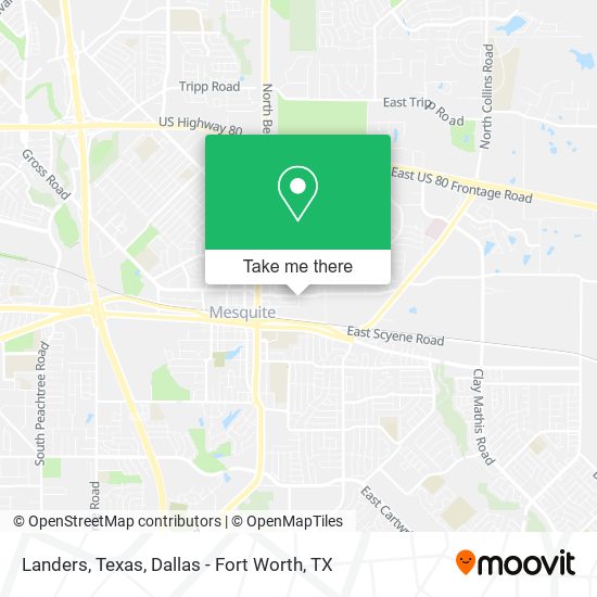 Mapa de Landers, Texas