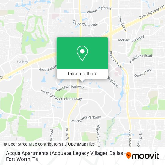 Acqua Apartments (Acqua at Legacy Village) map
