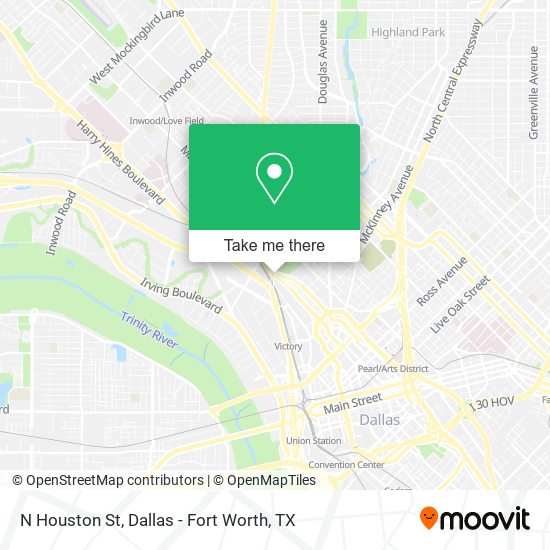 N Houston St map