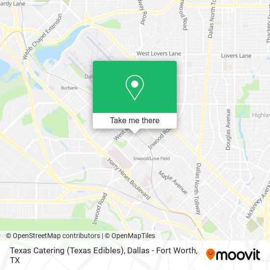 Mapa de Texas Catering (Texas Edibles)