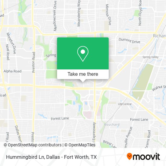 Mapa de Hummingbird Ln