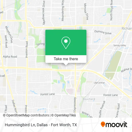 Hummingbird Ln map