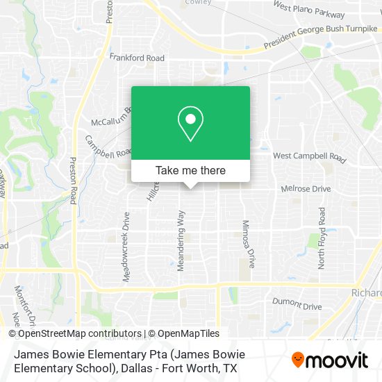 Mapa de James Bowie Elementary Pta