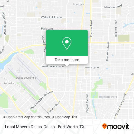 Local Movers Dallas map