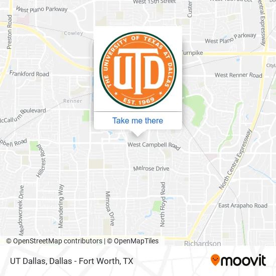 UT Dallas map