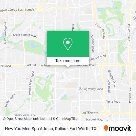 New You Med Spa Addiso map