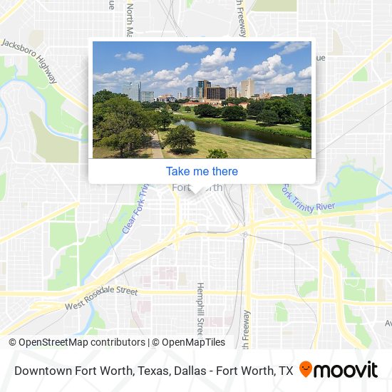 Downtown Fort Worth, Texas map