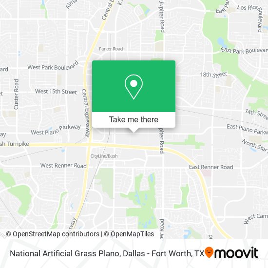 National Artificial Grass Plano map