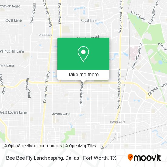 Bee Bee Fly Landscaping map