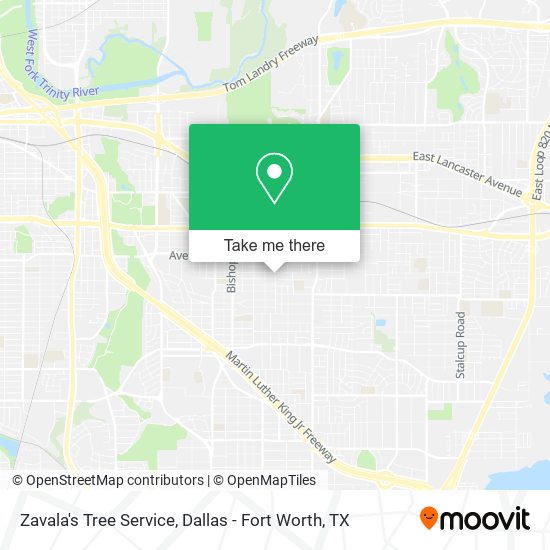 Zavala's Tree Service map