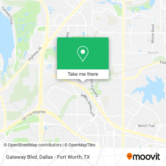 Gateway Blvd map