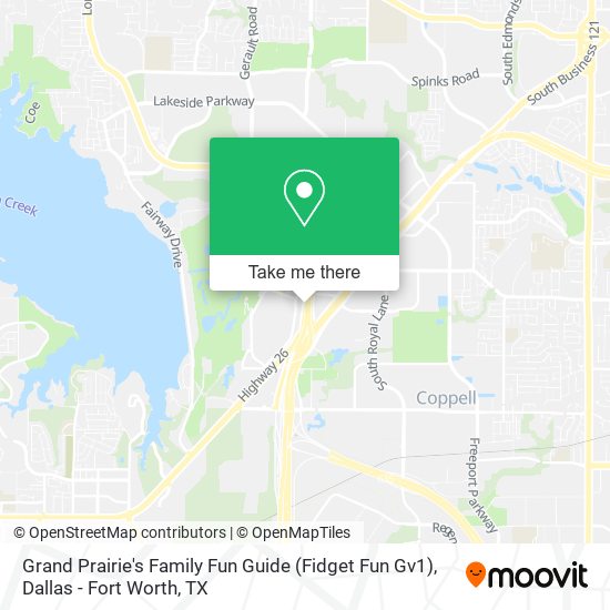 Grand Prairie's Family Fun Guide (Fidget Fun Gv1) map