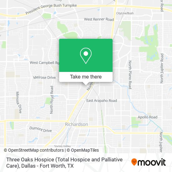 Three Oaks Hospice (Total Hospice and Palliative Care) map