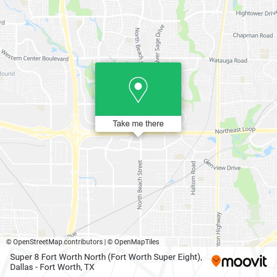Super 8 Fort Worth North (Fort Worth Super Eight) map