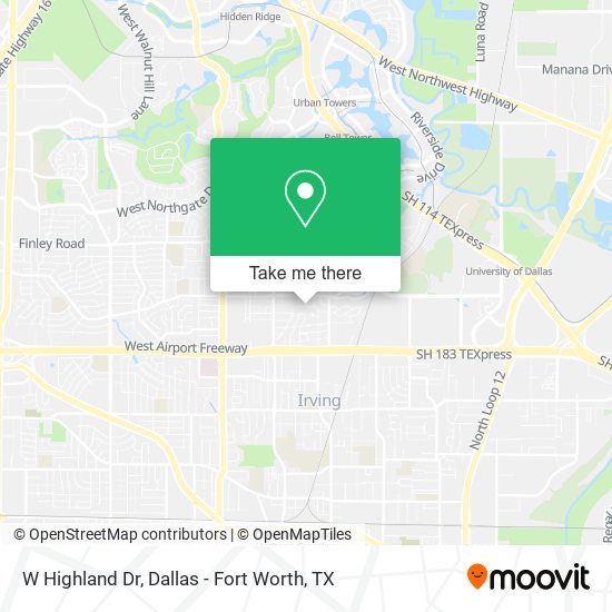 W Highland Dr map