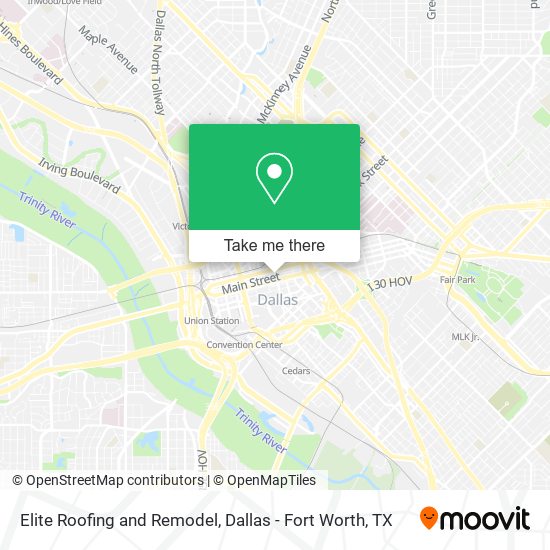 Elite Roofing and Remodel map