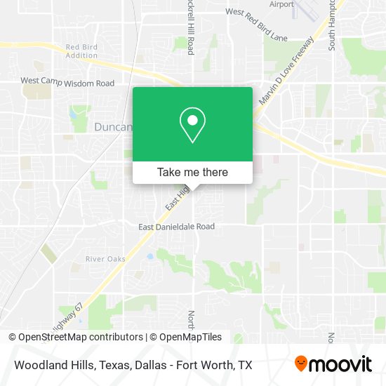 Woodland Hills, Texas map