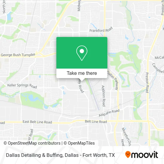 Dallas Detailing & Buffing map