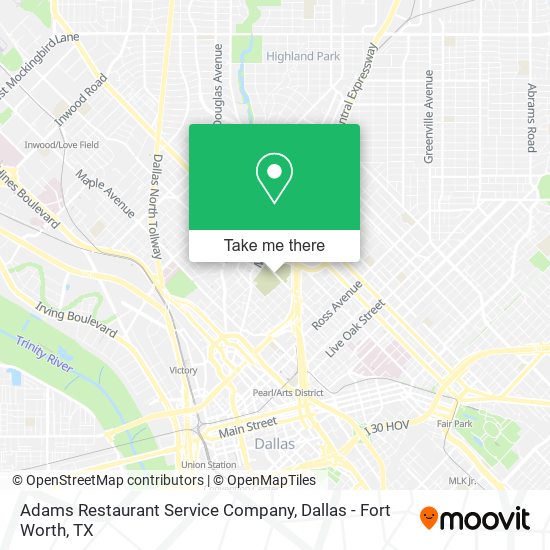 Adams Restaurant Service Company map