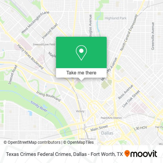 Texas Crimes Federal Crimes map