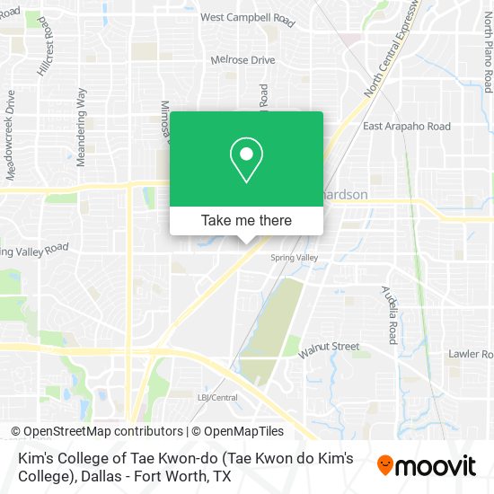 Kim's College of Tae Kwon-do map
