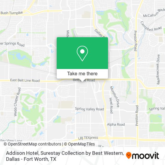 Addison Hotel, Surestay Collection by Best Western map