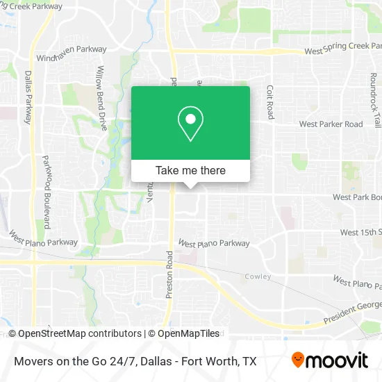 Movers on the Go 24/7 map