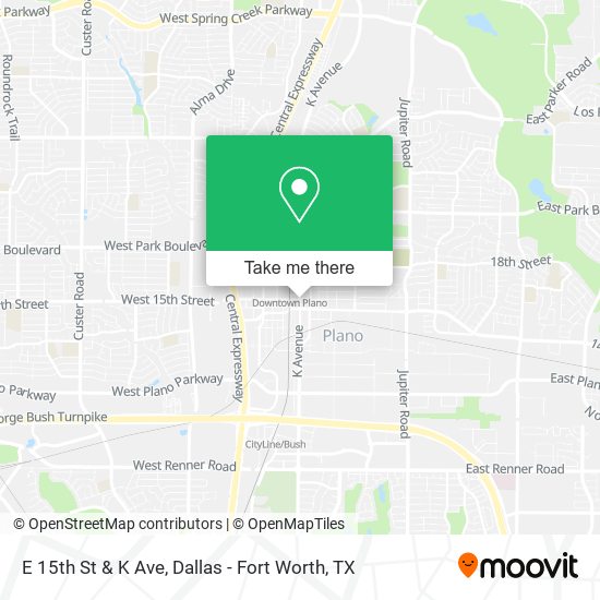 E 15th St & K Ave map