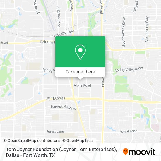 Tom Joyner Foundation (Joyner, Tom Enterprises) map