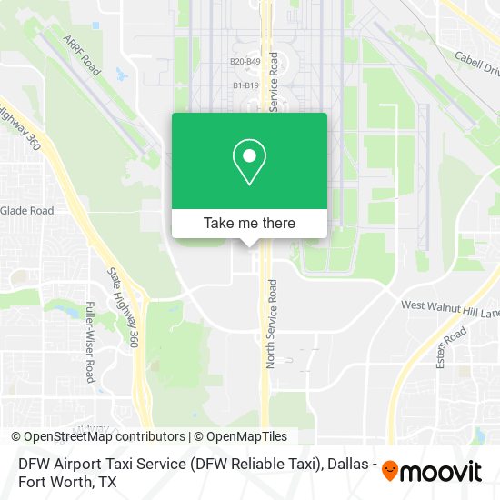 Mapa de DFW Airport Taxi Service (DFW Reliable Taxi)