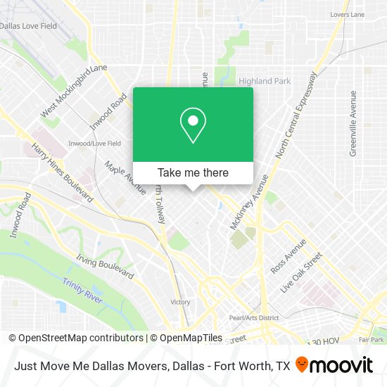 Just Move Me Dallas Movers map