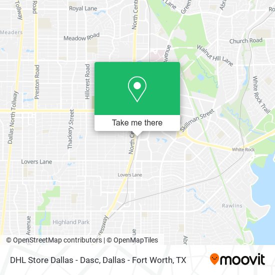 DHL Store Dallas - Dasc map