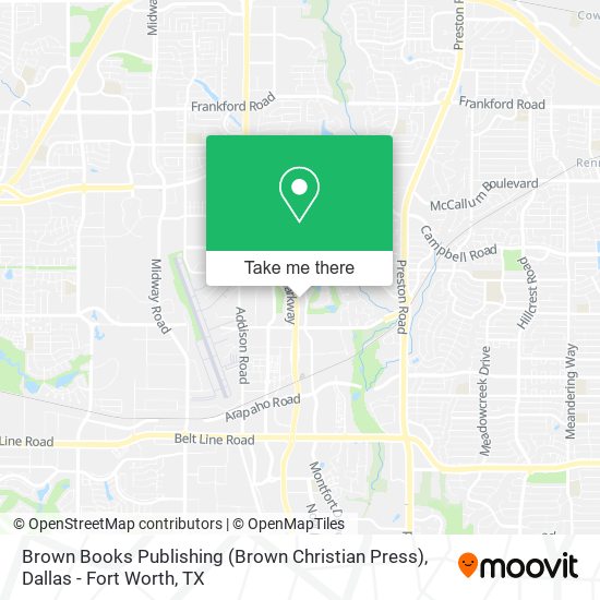 Mapa de Brown Books Publishing (Brown Christian Press)