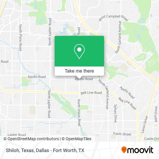 Mapa de Shiloh, Texas