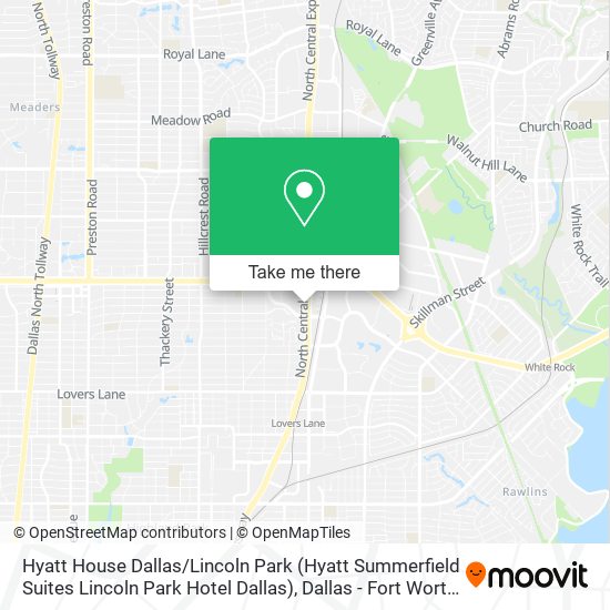 Mapa de Hyatt House Dallas / Lincoln Park (Hyatt Summerfield Suites Lincoln Park Hotel Dallas)