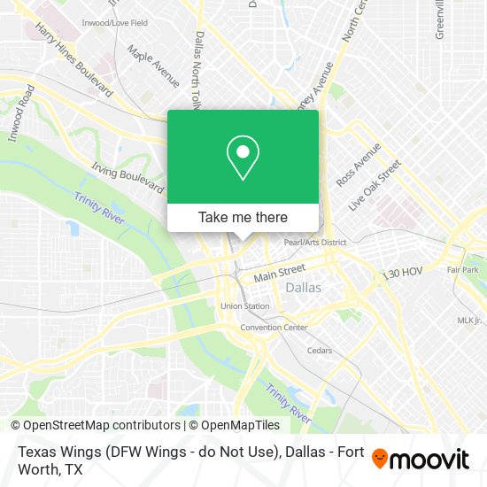 Texas Wings (DFW Wings - do Not Use) map
