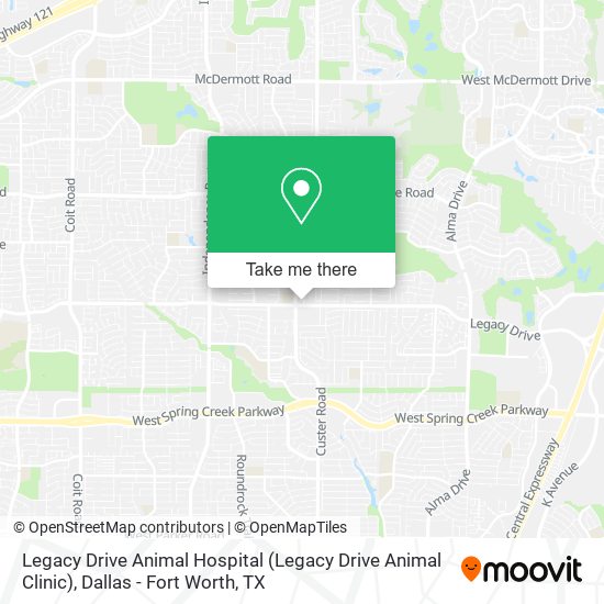 Legacy Drive Animal Hospital map
