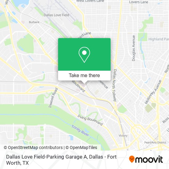 Mapa de Dallas Love Field-Parking Garage A