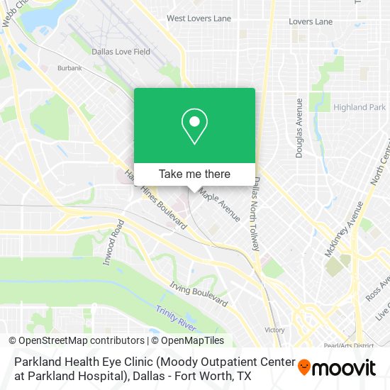 Parkland Health Eye Clinic (Moody Outpatient Center at Parkland Hospital) map