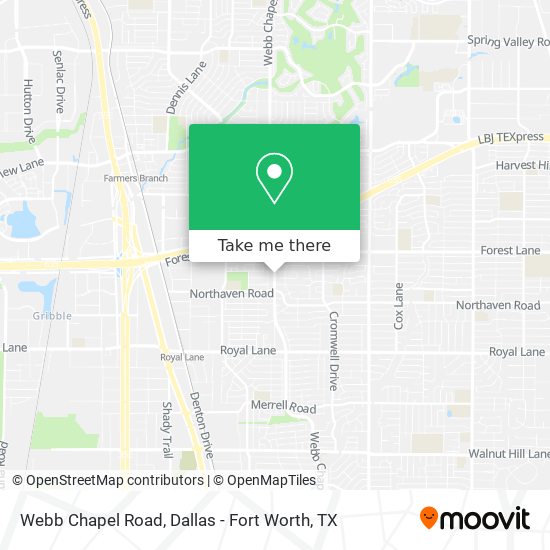 Webb Chapel Road map