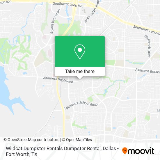 Wildcat Dumpster Rentals Dumpster Rental map