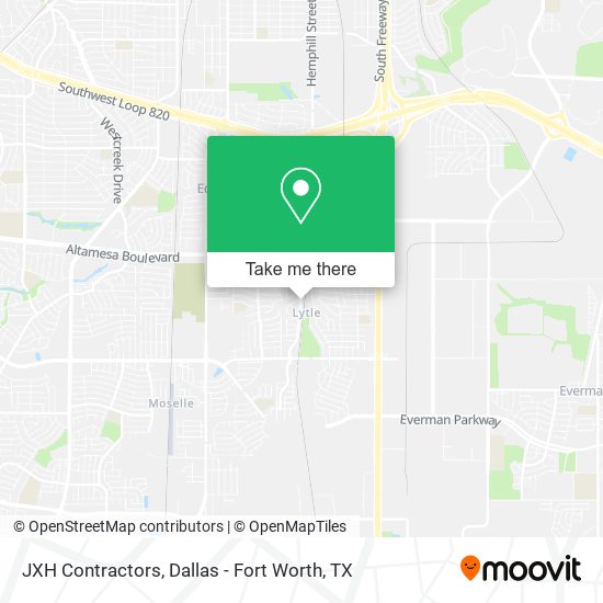 JXH Contractors map