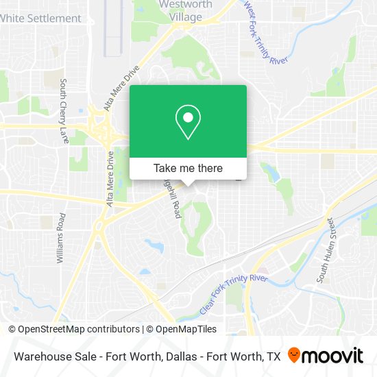 Warehouse Sale - Fort Worth map