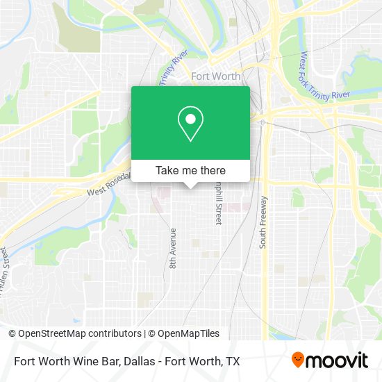 Fort Worth Wine Bar map