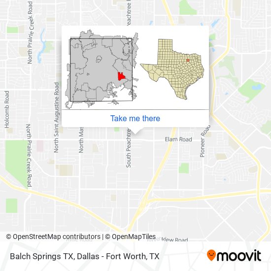 Balch Springs TX map