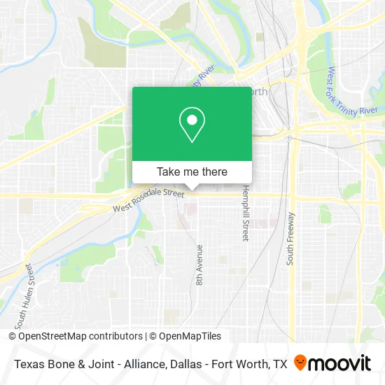 Mapa de Texas Bone & Joint - Alliance