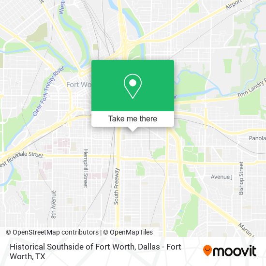 Historical Southside of Fort Worth map