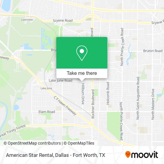 American Star Rental map